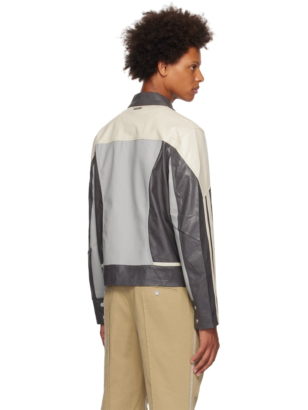 Gray Nuage Faux Leather Jacket