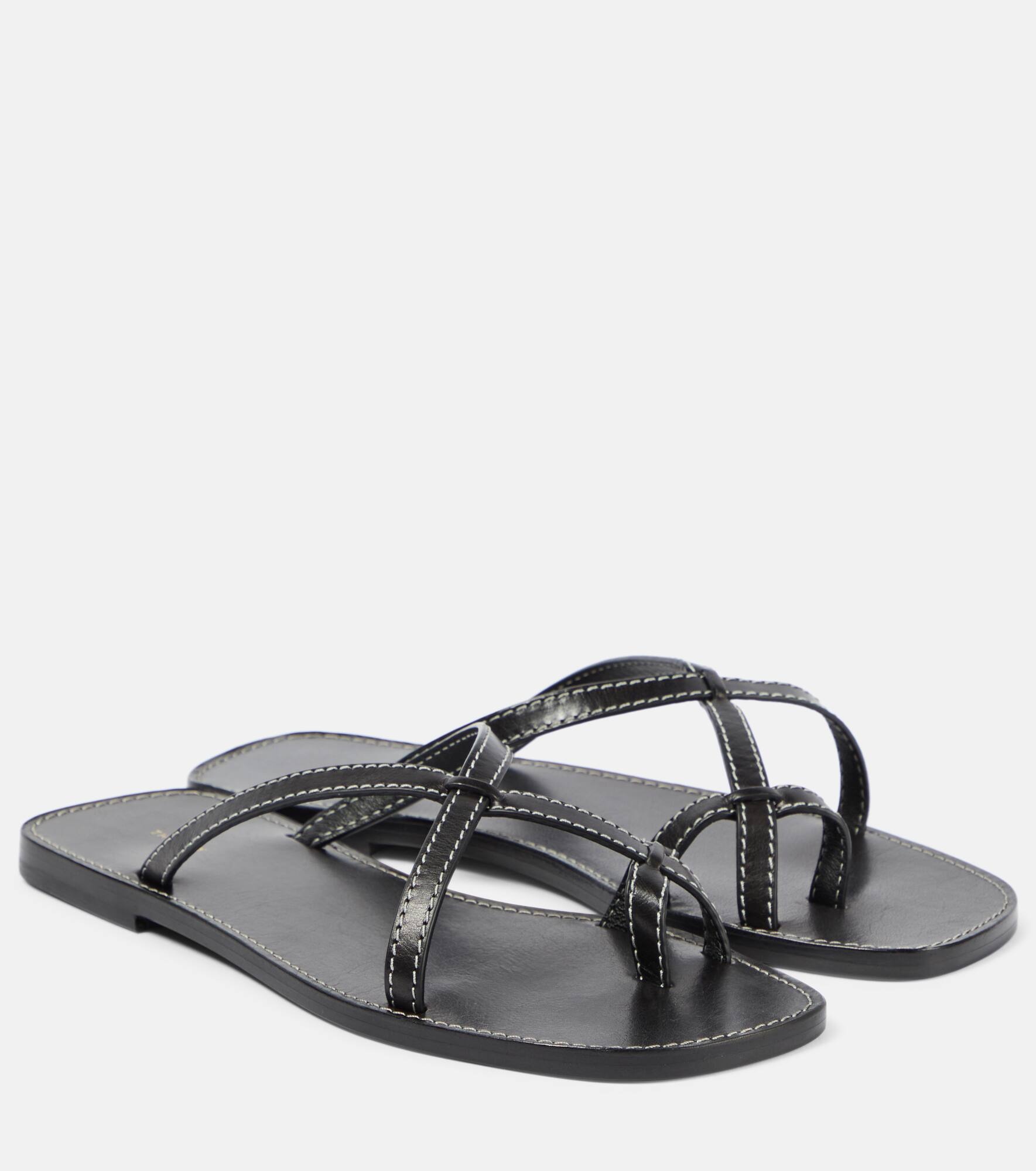 Link leather sandals - 1