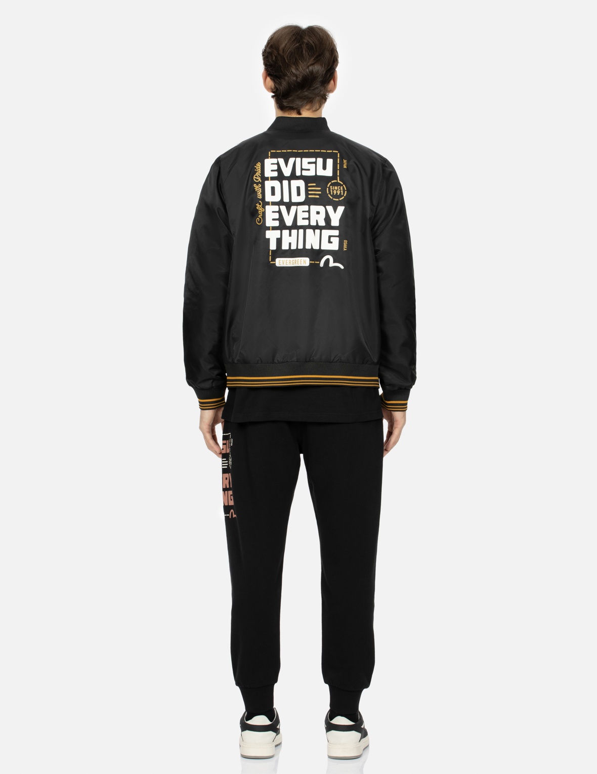 SEAGULL AND SLOGAN PRINT REGULAR FITT BOMBER JACKET - 5