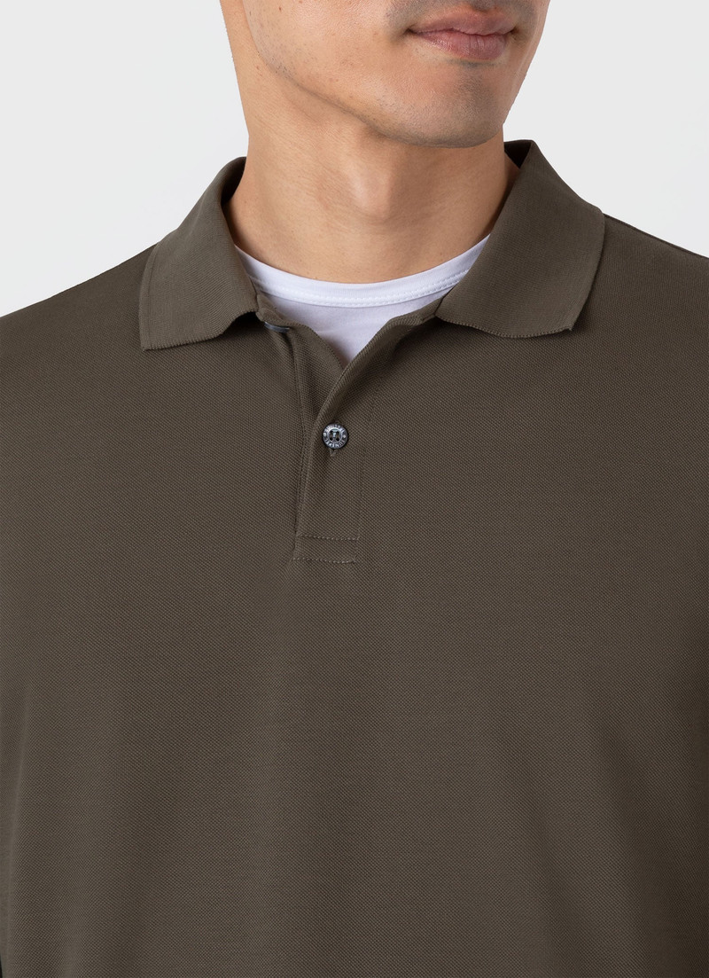 Long Sleeve Piqué Polo Shirt 6