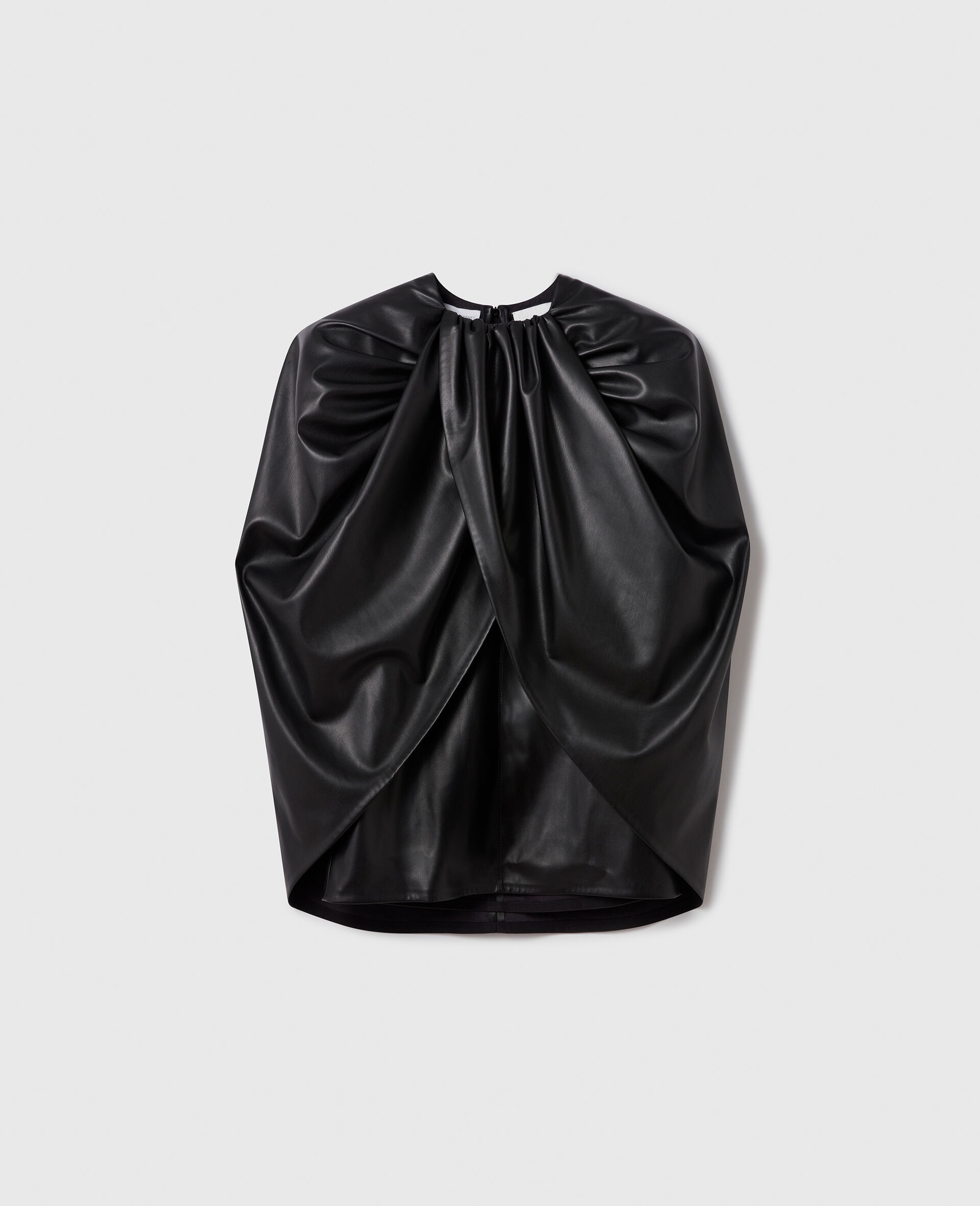 Wrapped Cape-Front Ruched Top - 1