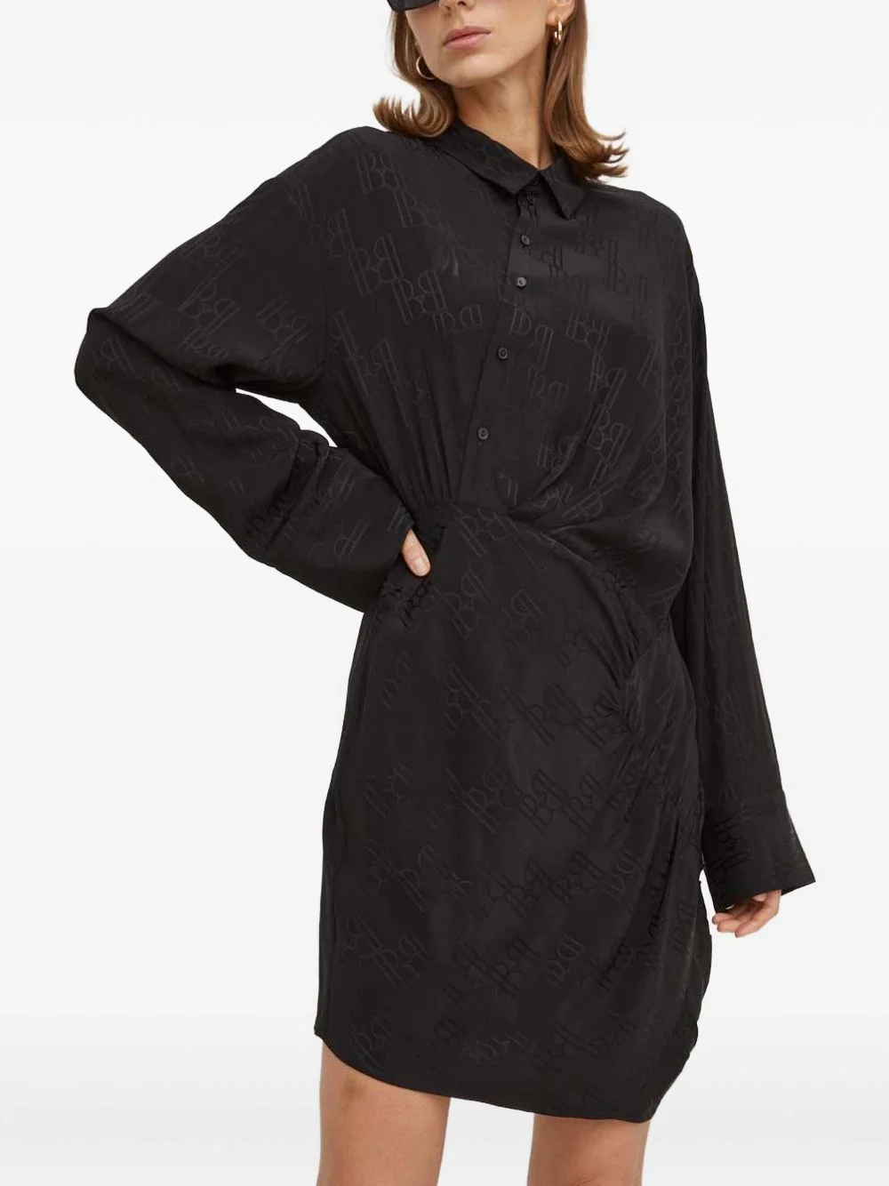 ruched pattern sort dress - 1