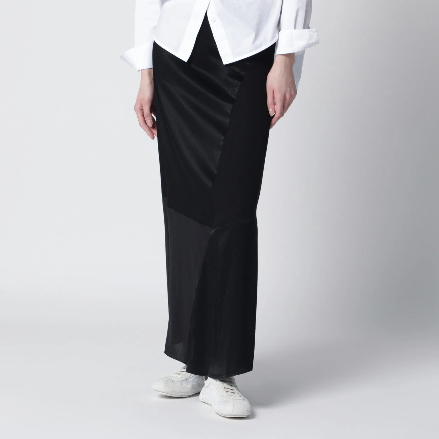 Black patchwork skirt - 1