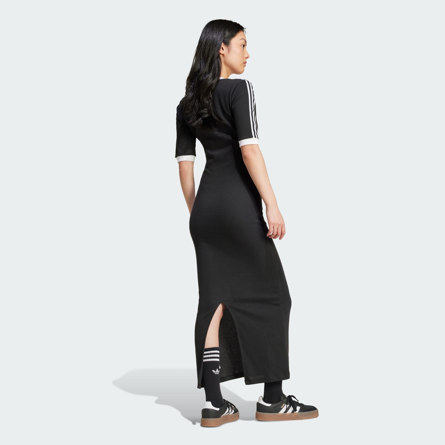 Adicolor 3-Stripes Knit V-Neck Dress - 3