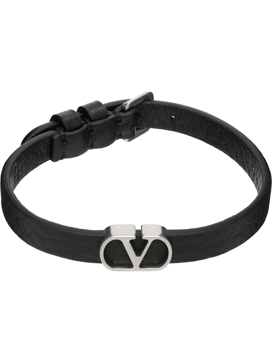 VLogo Signature Leather Bracelet - 1