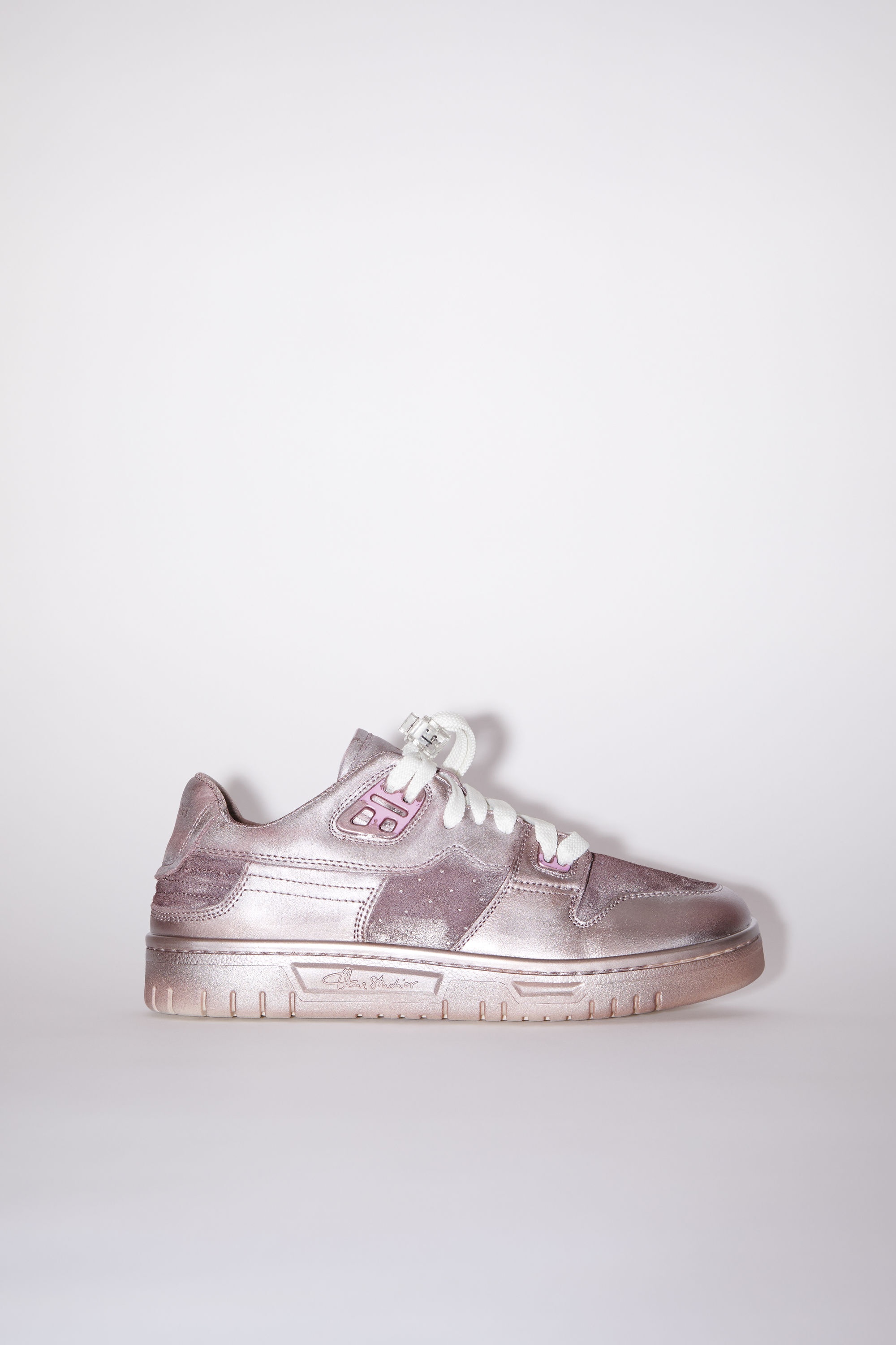 Low top basket leather sneakers - Off white/silver - 1