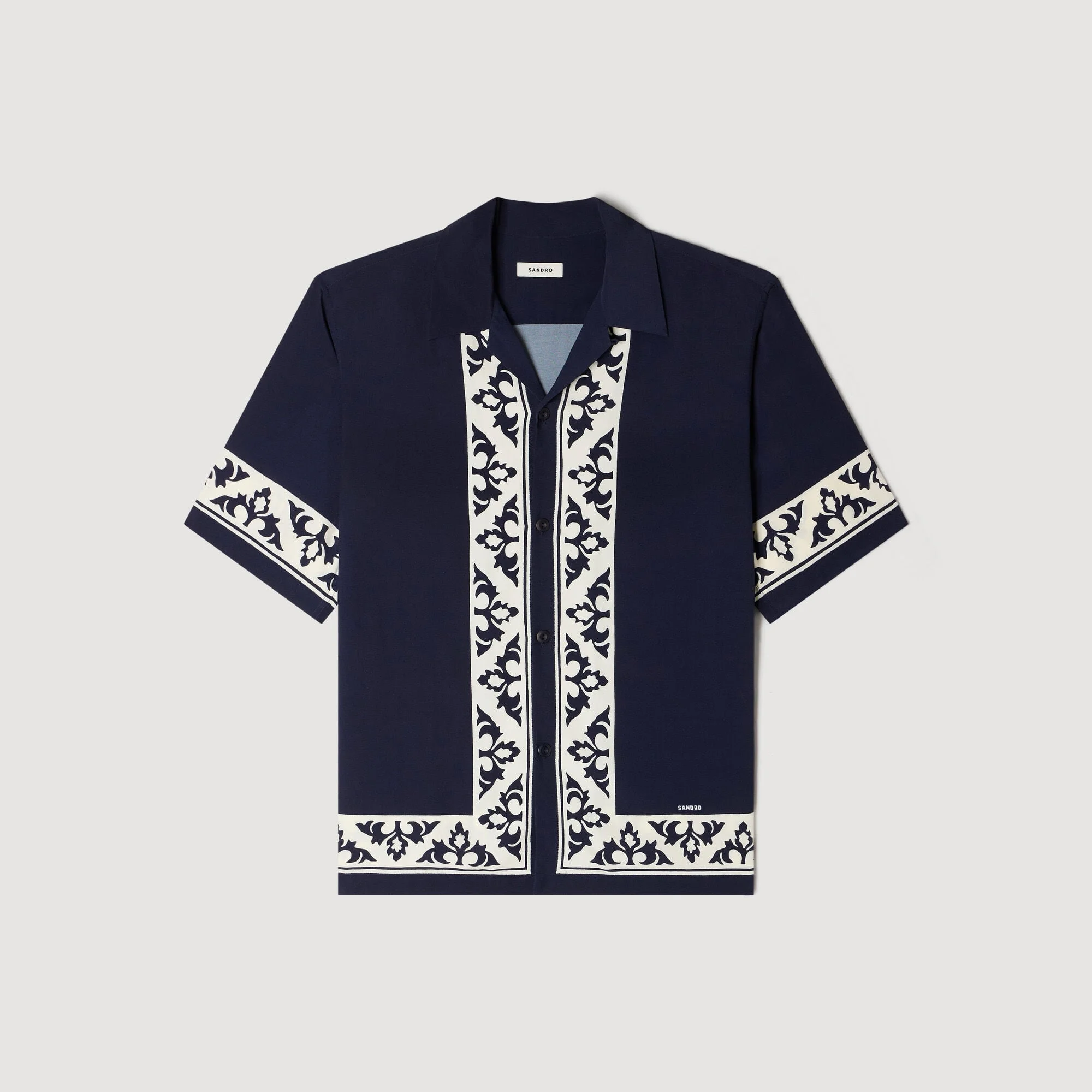 LOOSE-FIT CONTRAST PRINT SHIRT - 1
