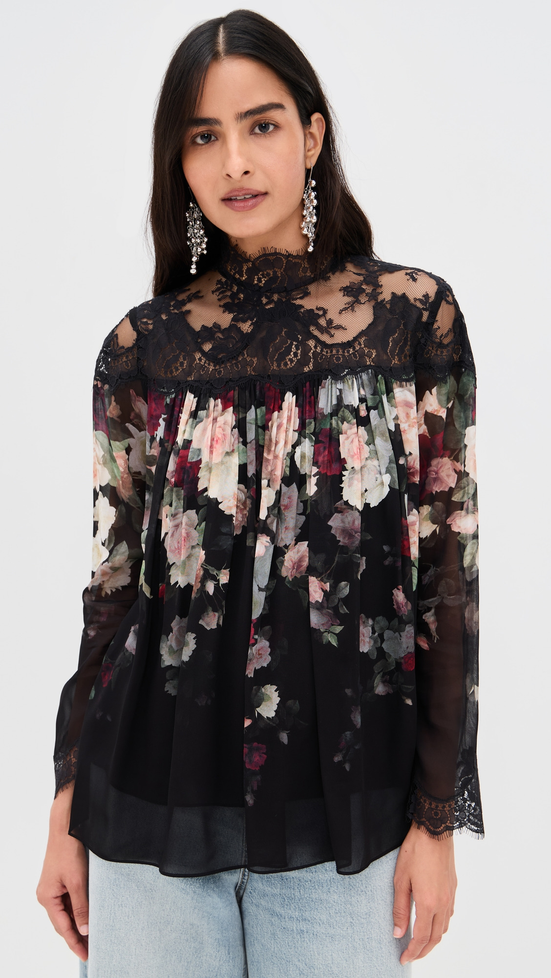 Hypnotic Lace Yoke Blouse - 6