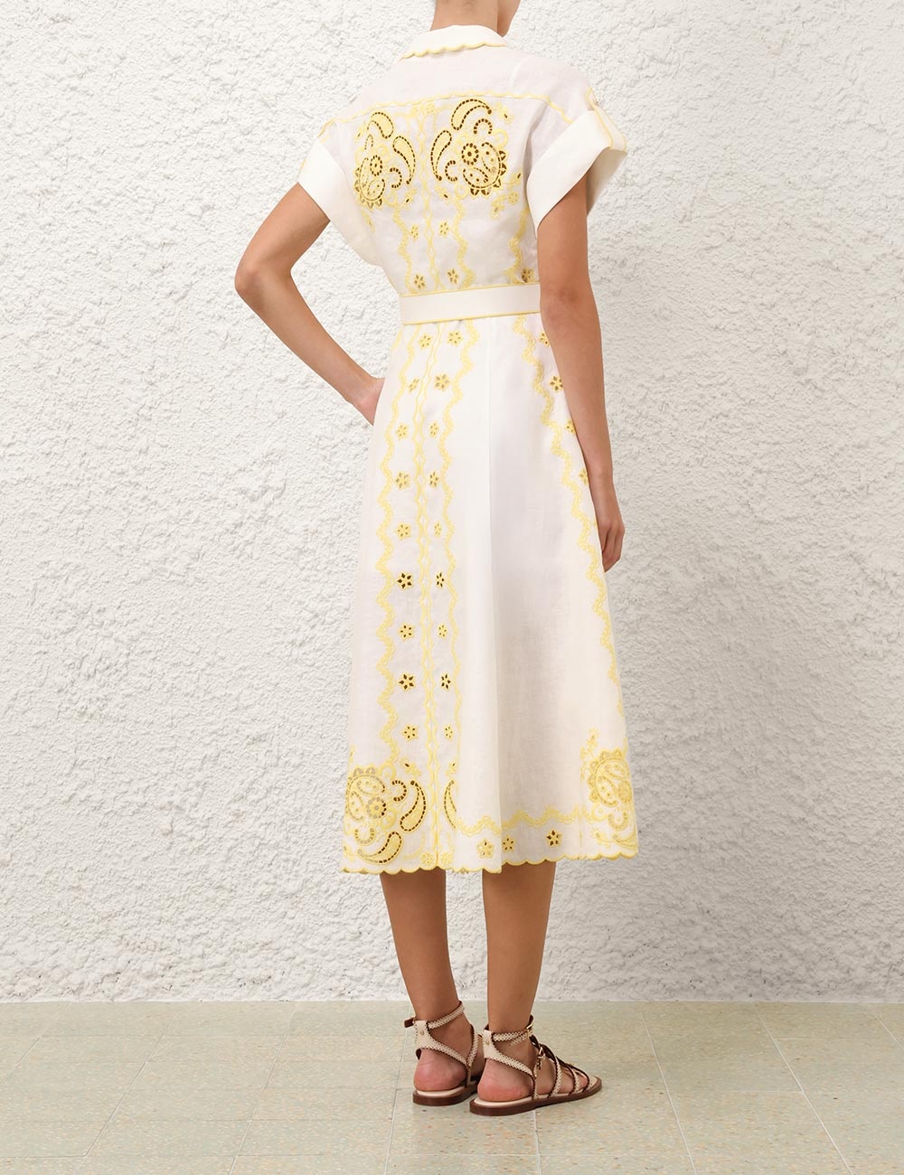 LUCKY EMBROIDERED MIDI DRESS - 4