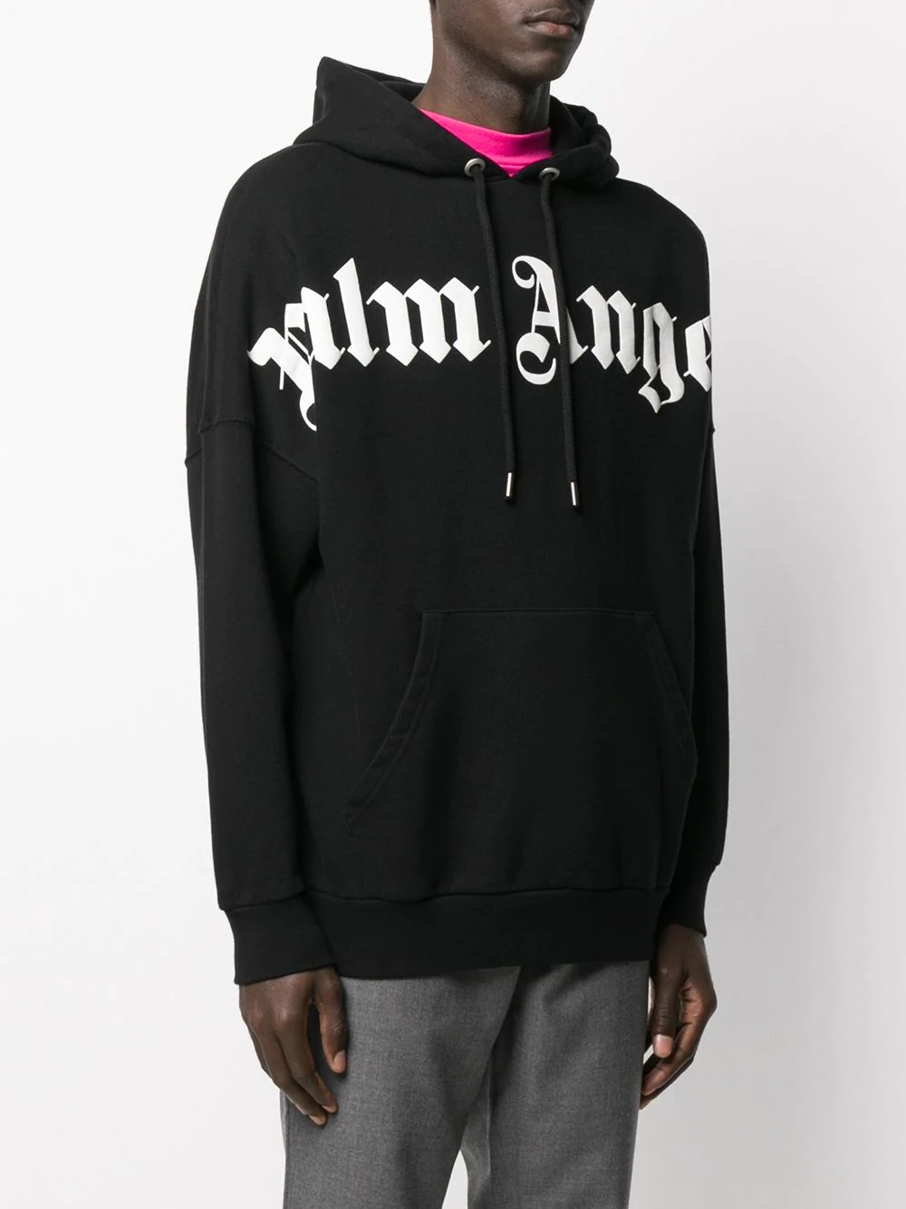 logo print oversized hoodie - 3