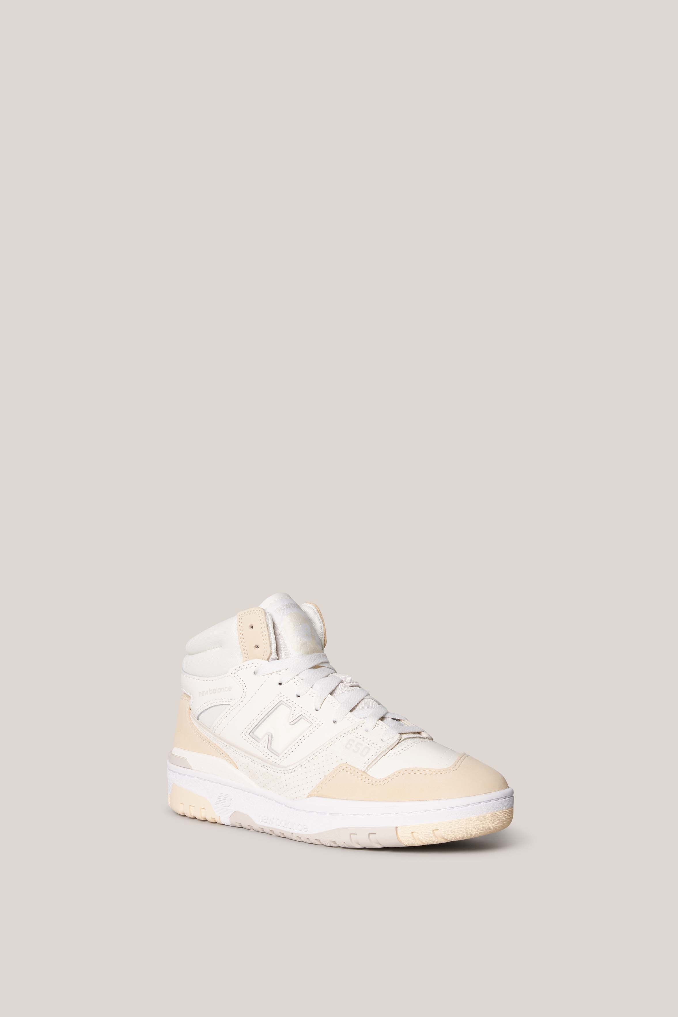 White-Cream 550 Sneakers - 3