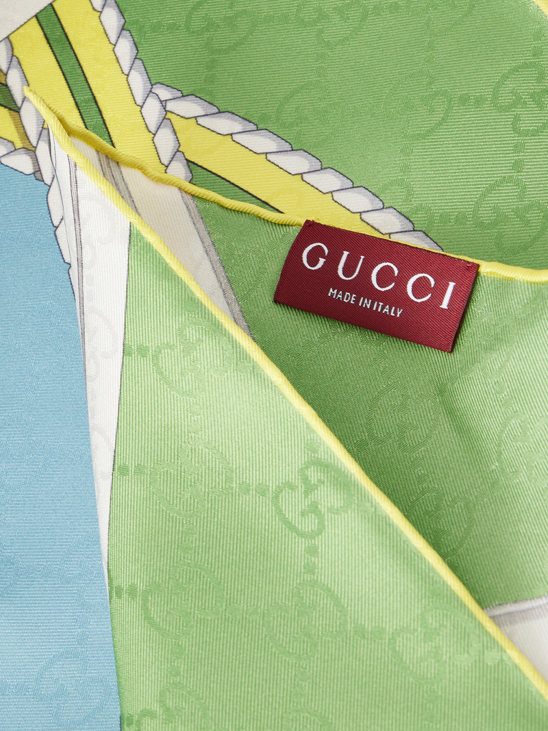 Printed Silk-twill Jacquard Scarf 4
