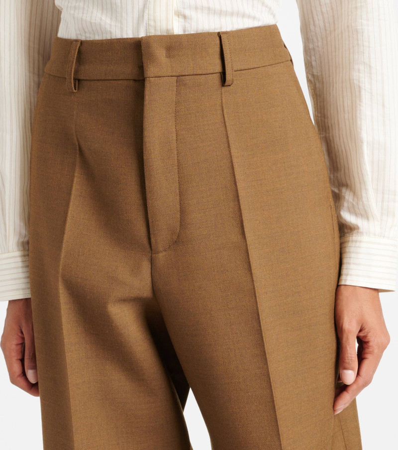 High-rise wool twill wide-leg pants 4