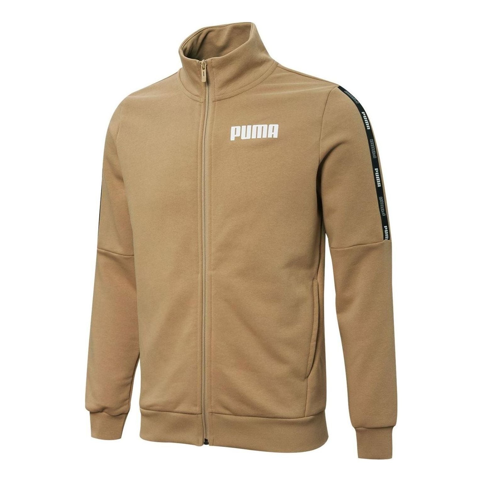 PUMA Tape French Terry Full-zip Sweatshirt 'Brown' 671981-17 - 1