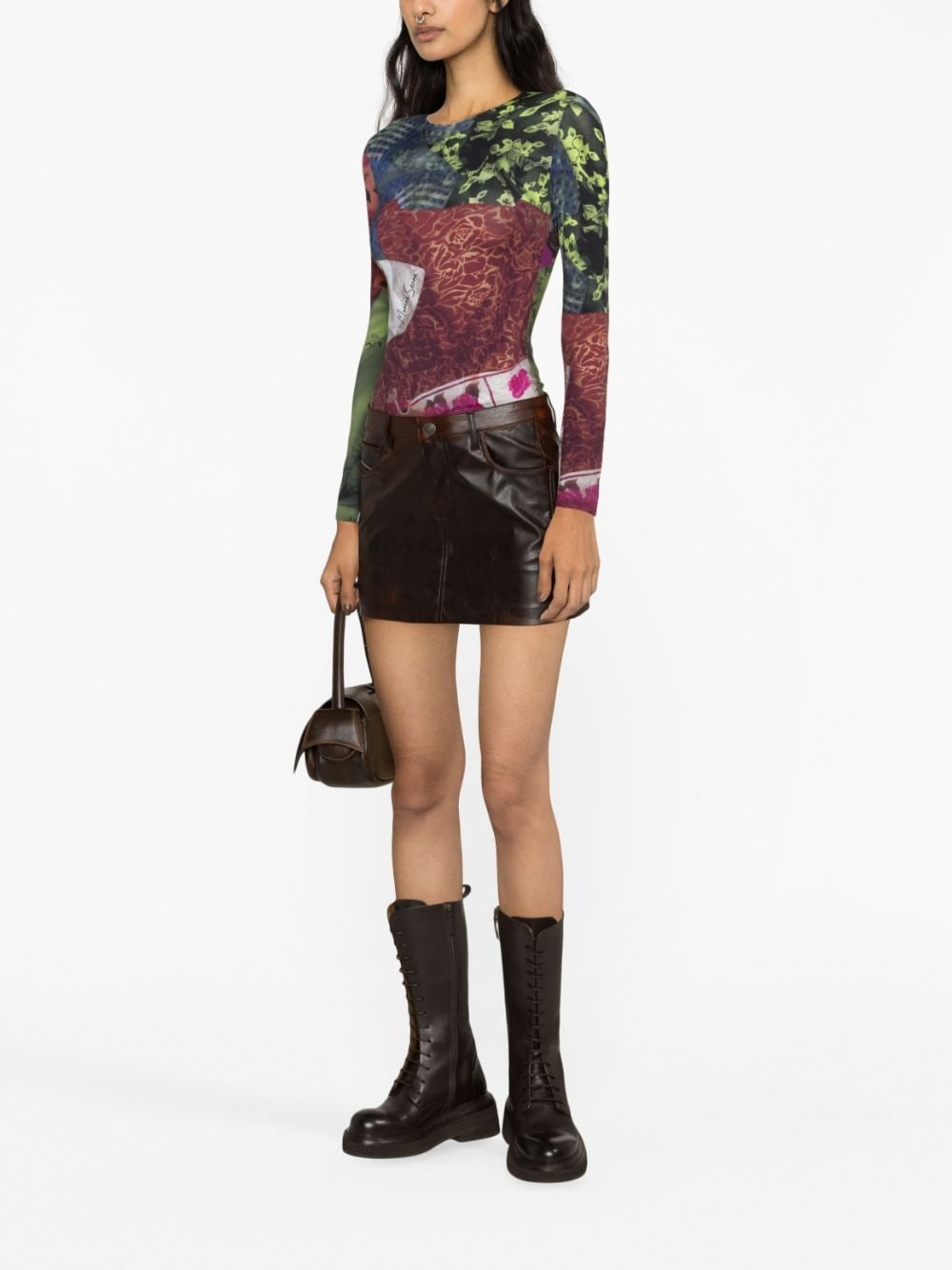 O-Kin faux-leather miniskirt - 3