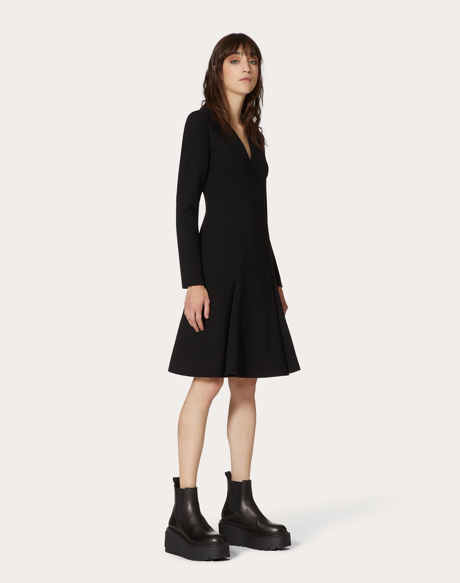 Stretch Double Crepe Wool Dress - 2