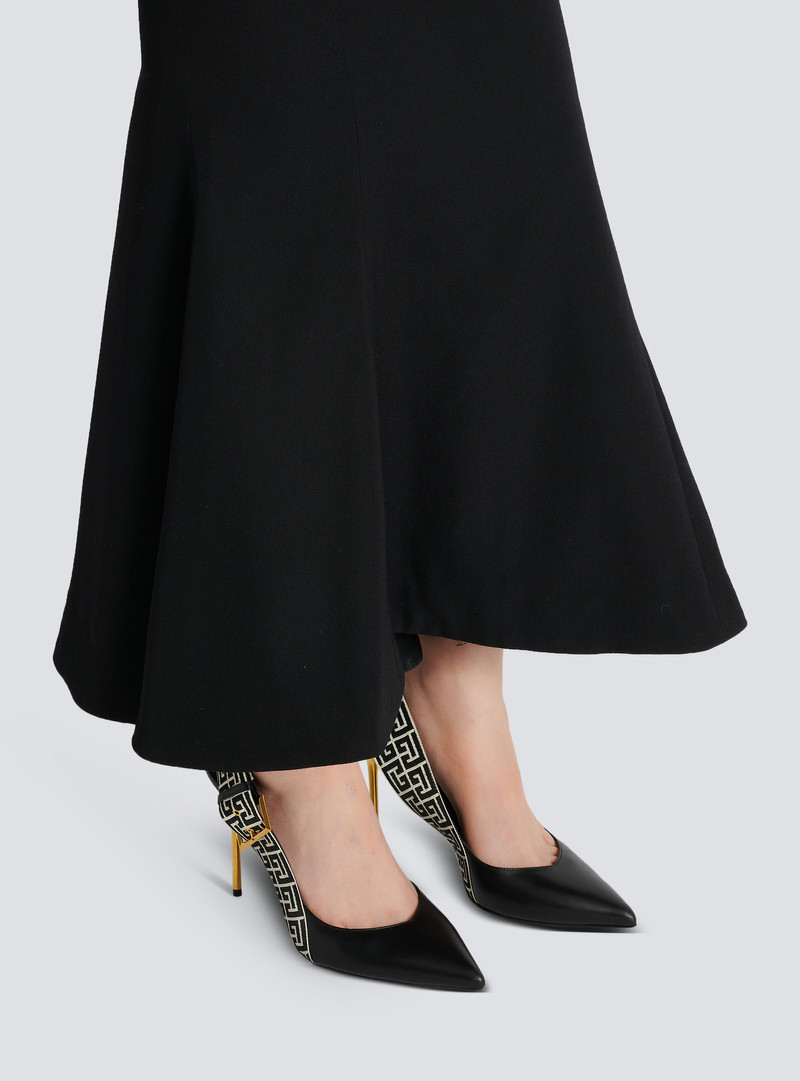 Balmain Ruby monogrammed leather slingbacks outlook