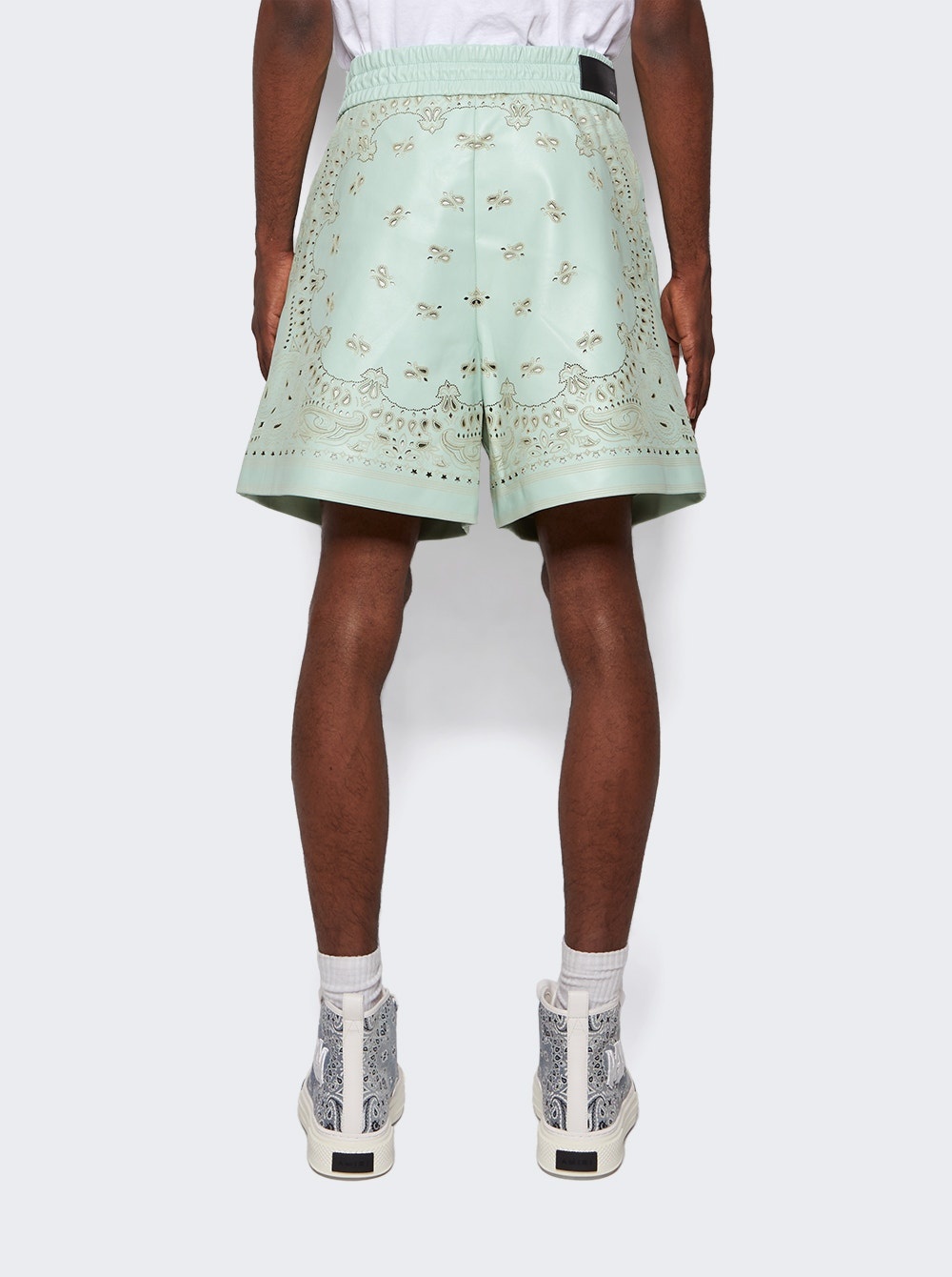 Leather Bandana Shorts Mint - 5