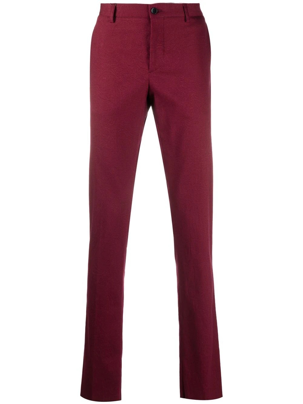 velvet straight-leg trousers - 1