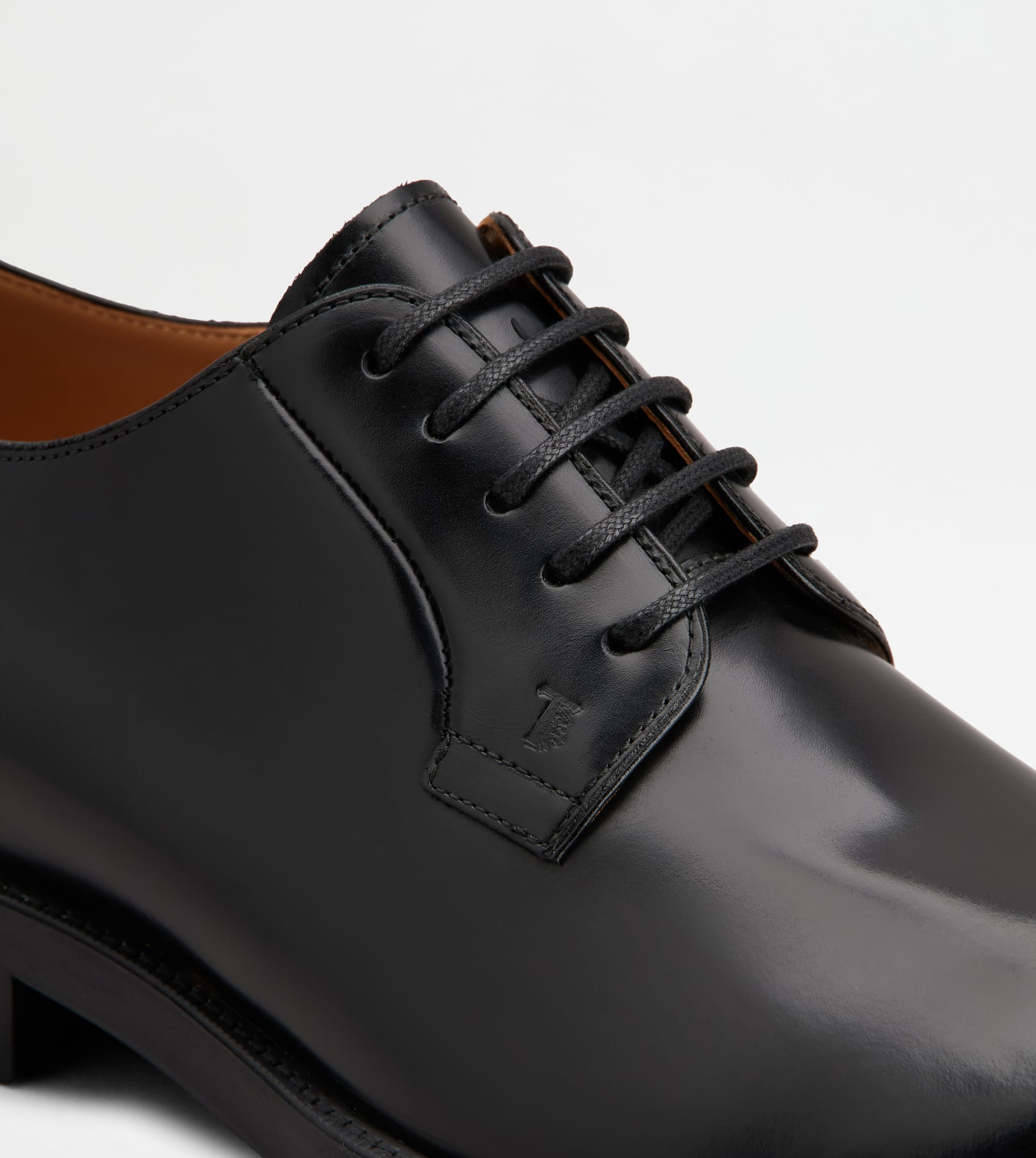 LACE-UPS IN LEATHER - BLACK - 5