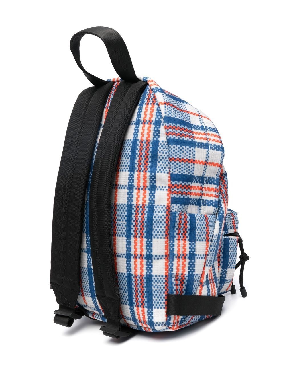 plaid-pattern backpack - 3