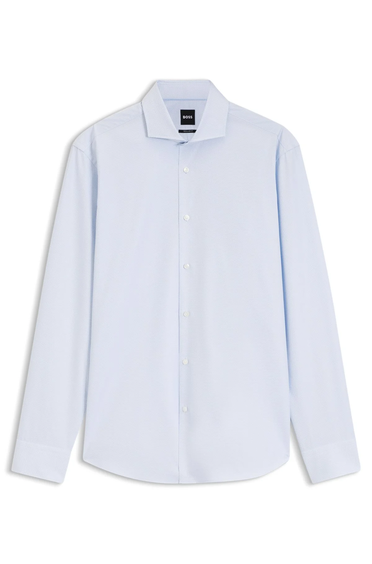 REGULAR-FIT SHIRT IN STRUCTURED COTTON - 1