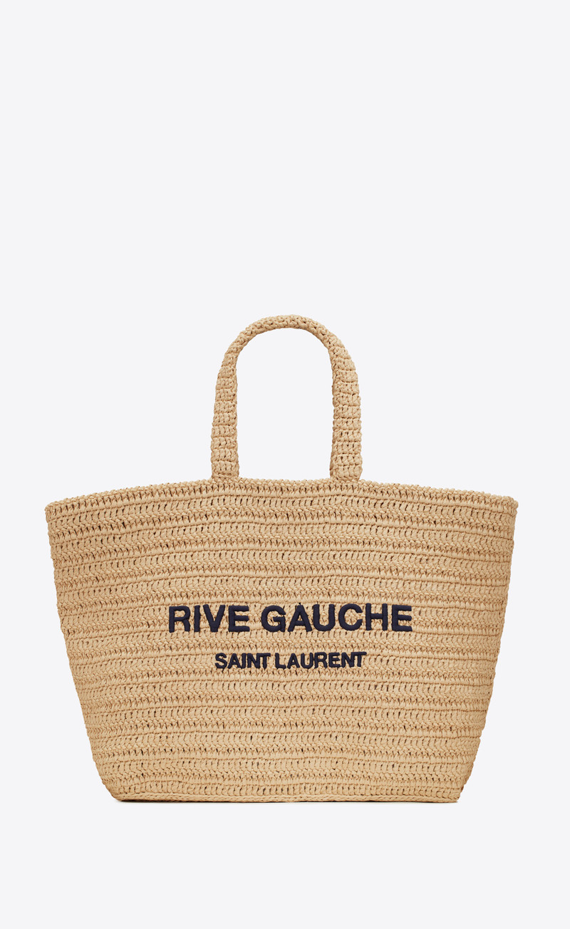 rive gauche supple tote bag in raffia crochet 1