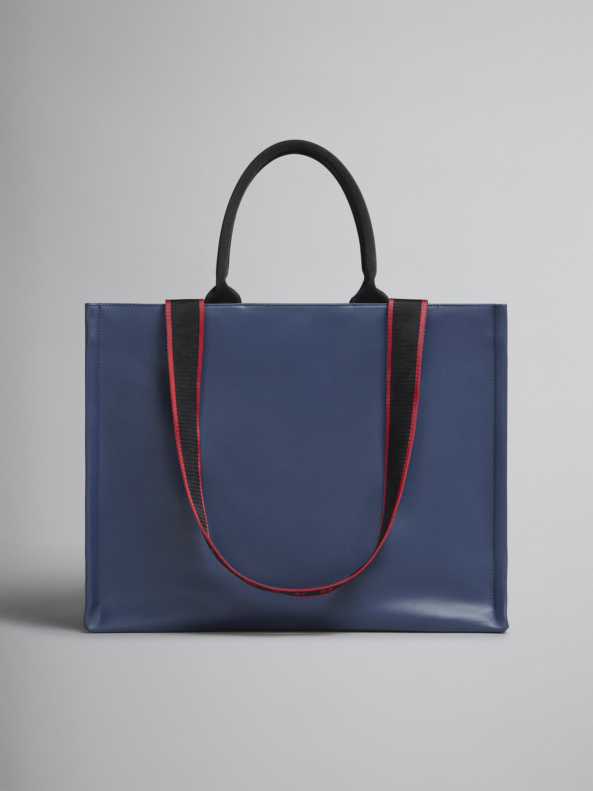 BEY TOTE BAG IN BLUE LEATHER - 1