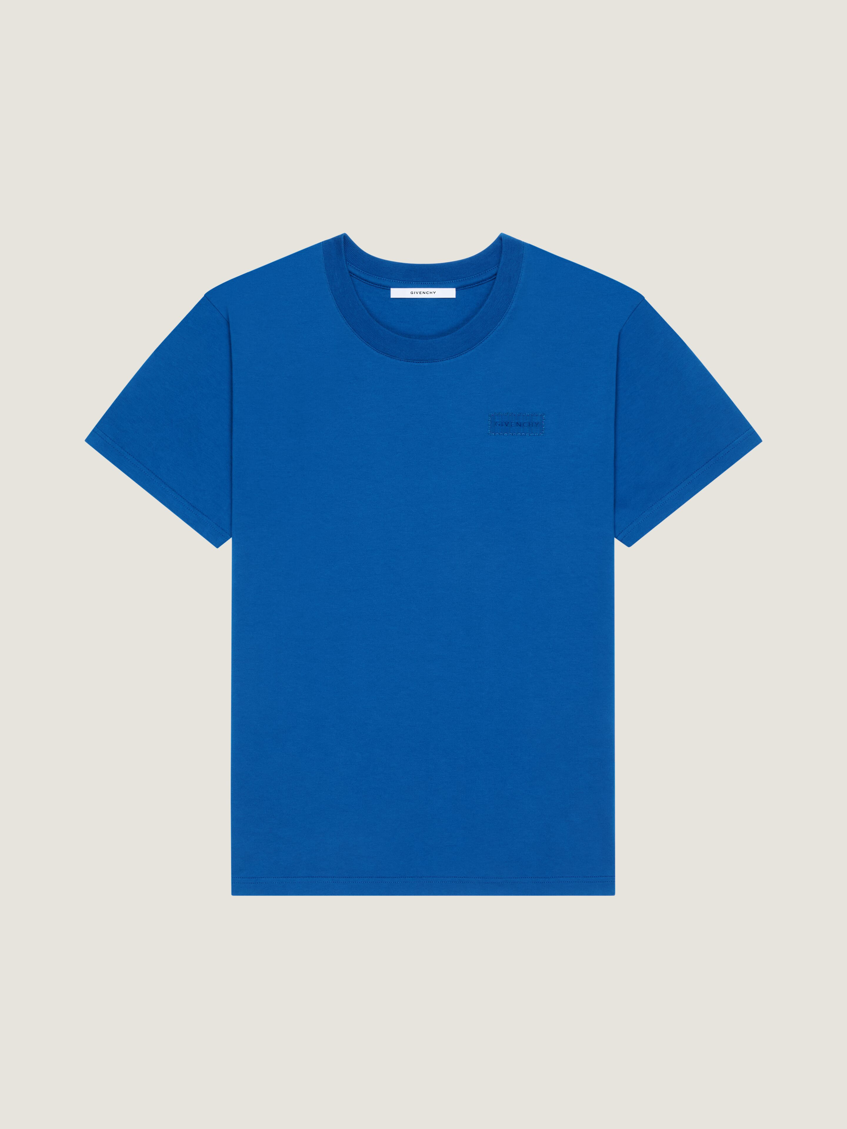 T-SHIRT IN COTTON WITH GIVENCHY PATCH - 1