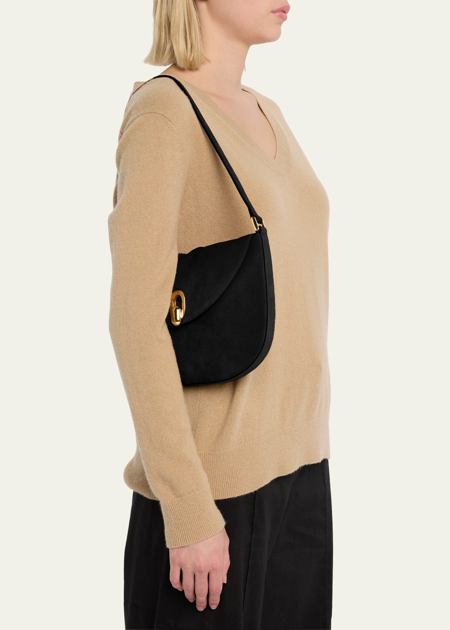 The Tondo Suede Hobo Bag - 2