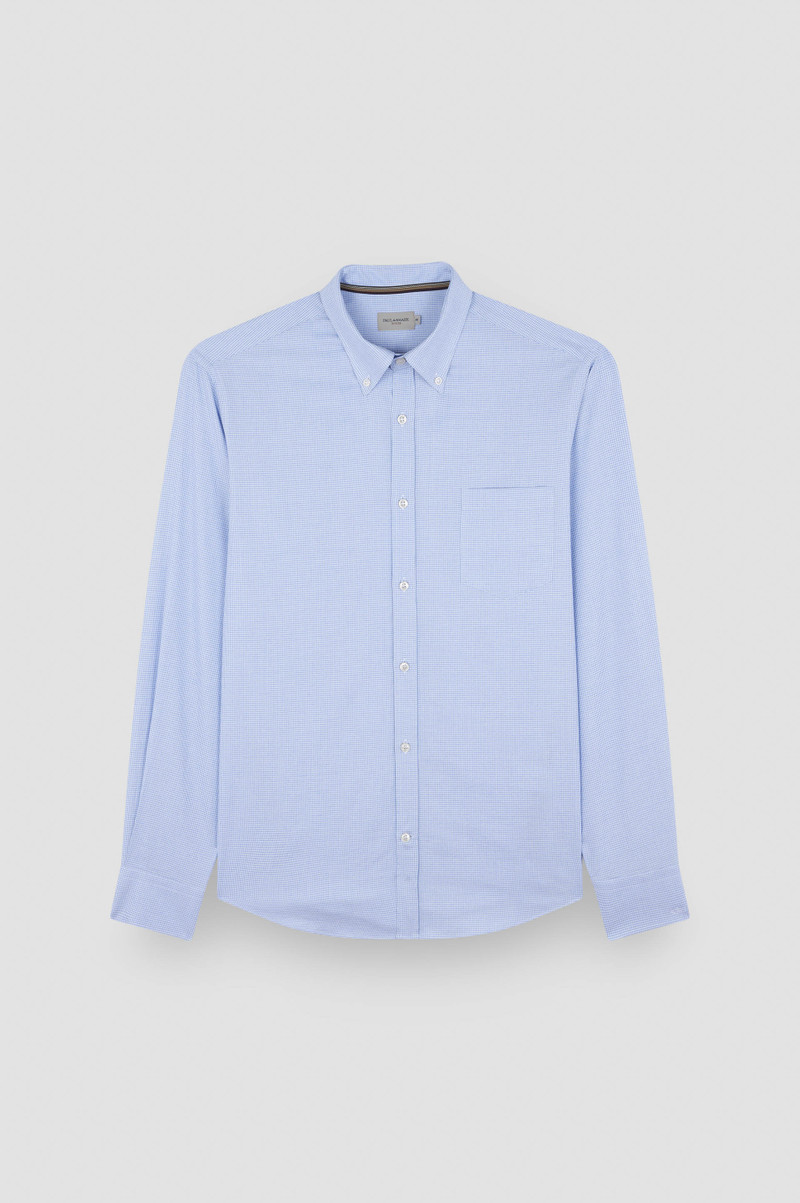 COTTON SHIRT WITH HOUNDSTOOTH PATTERN 1