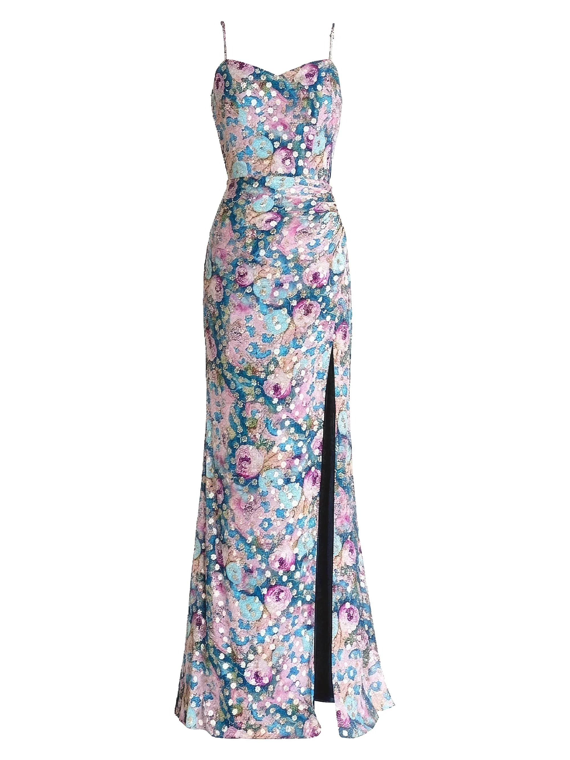 Women's Drae Metallic Draped Gown - Capri Multi - 1
