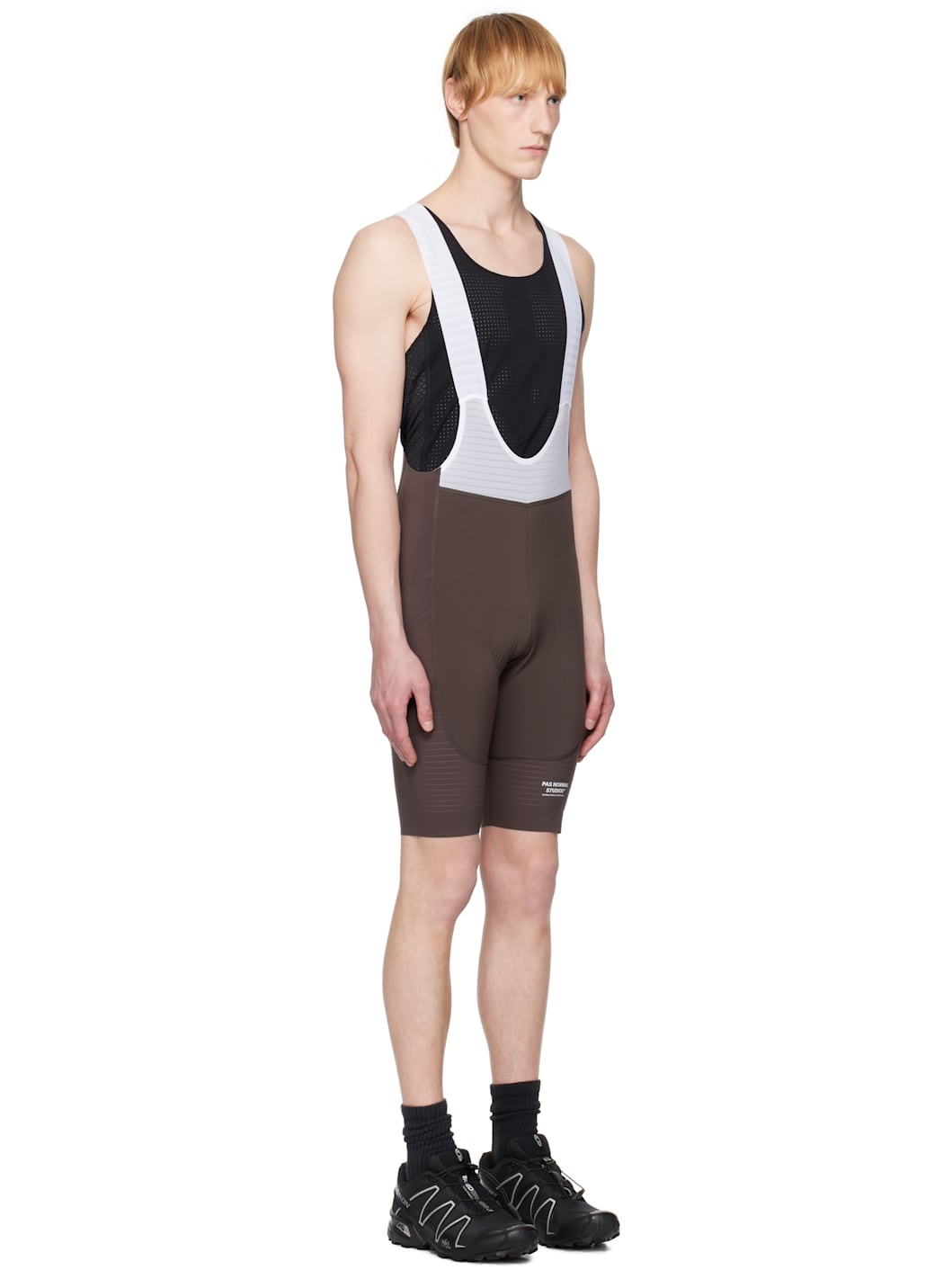 Brown & White Mechanism Pro Bib Shorts - 2