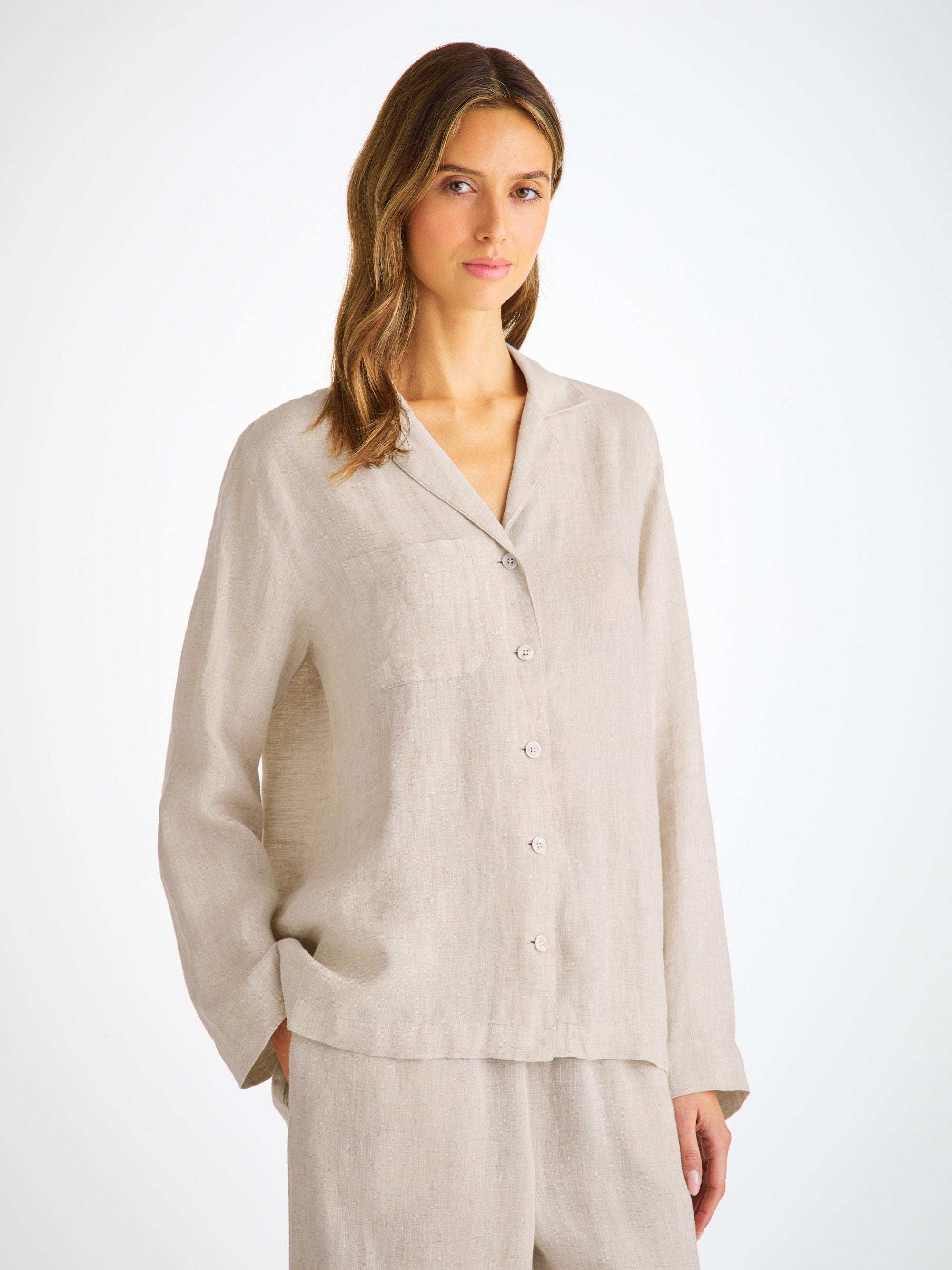 Women's Pajamas Sicily Linen Sand - 3