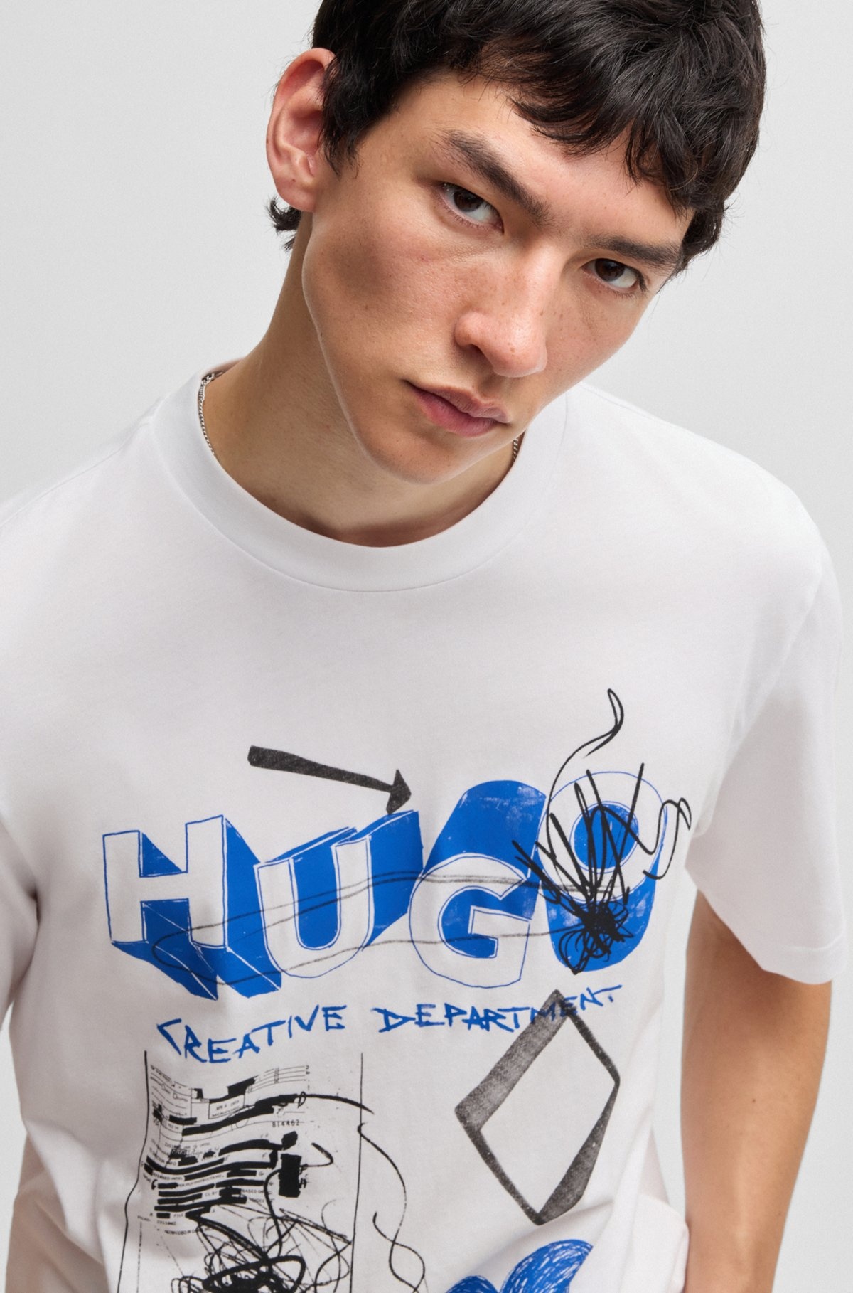 COTTON-JERSEY T-SHIRT WITH LOGO PRINTS - 3