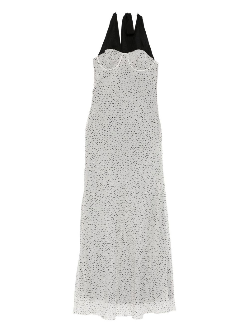 Lisander polka-dot halterneck dress 1
