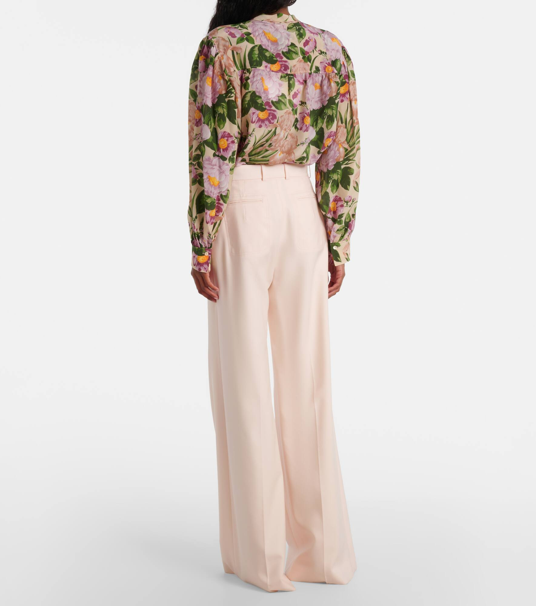 Virgin wool gabardine flared pants - 3