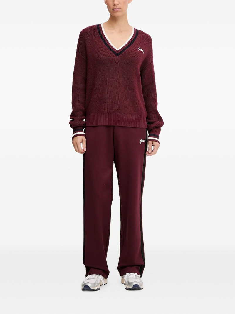 GUESS USA V-neck striped sweater outlook