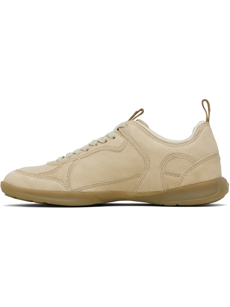 Beige Leather Matrix Sneakers 3