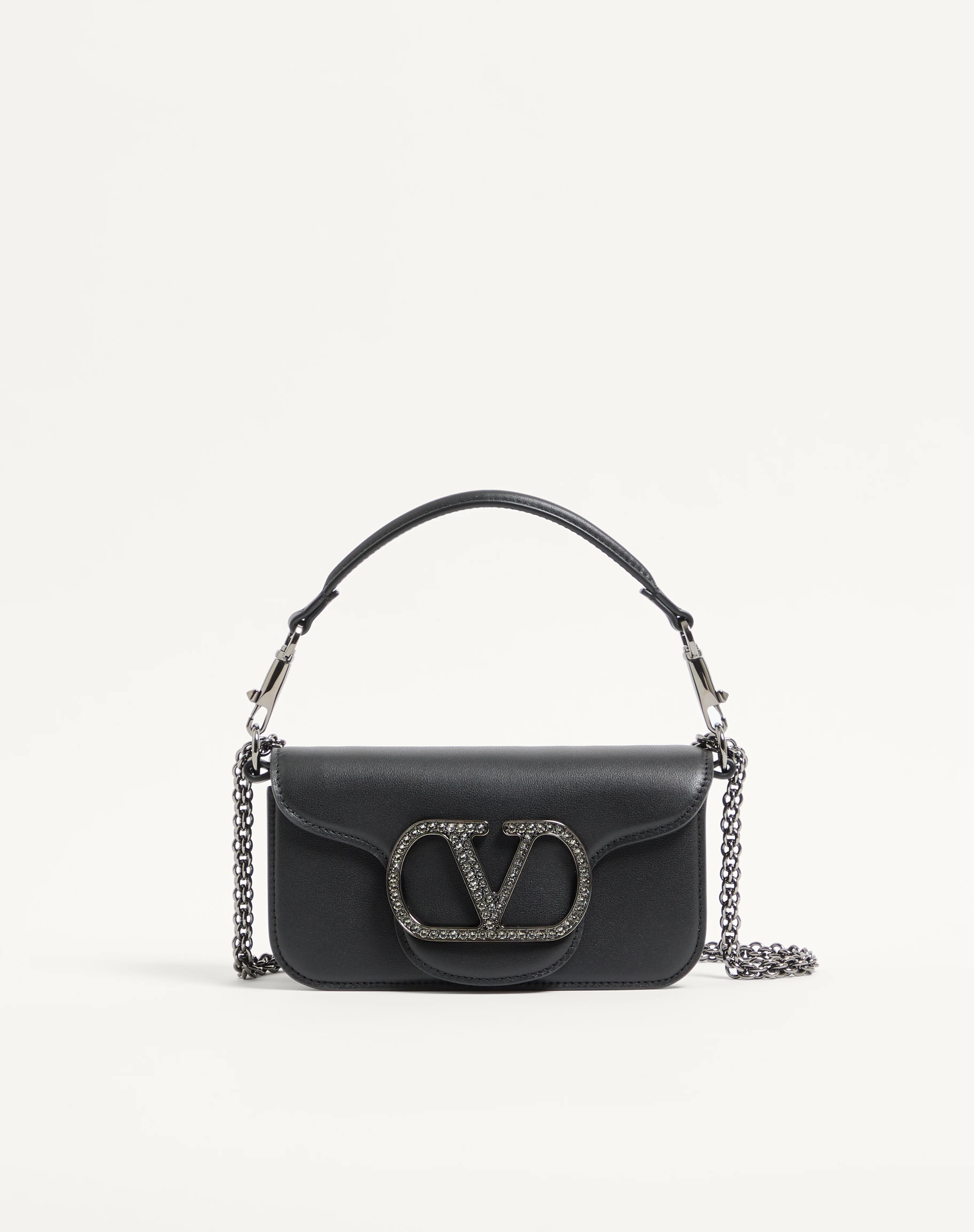 VALENTINO GARAVANI LOCÒ SMALL SHOULDER BAG WITH JEWEL LOGO - 1