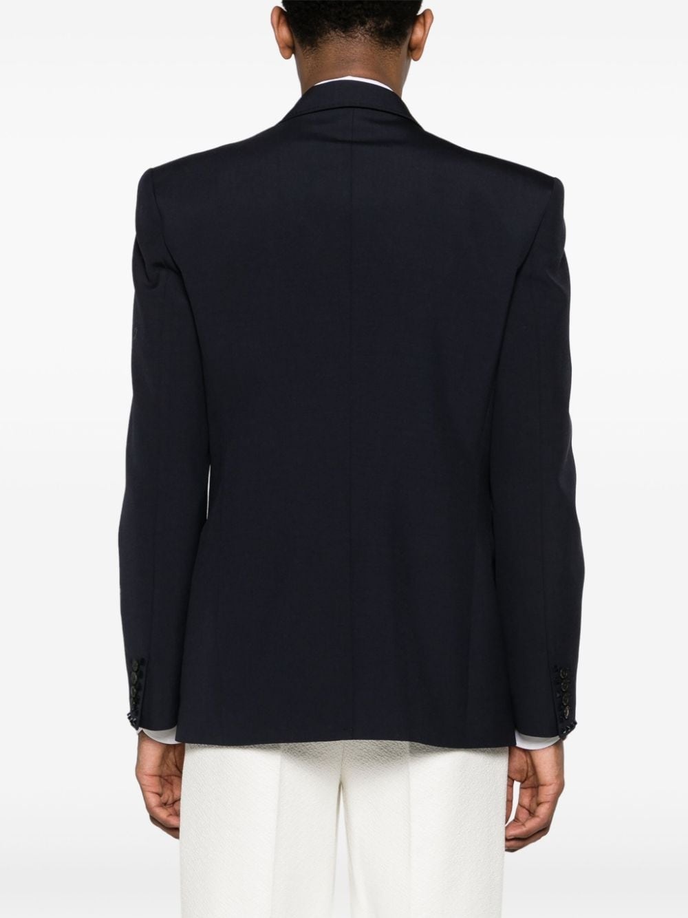 notched-lapels single-breasted blazer - 4