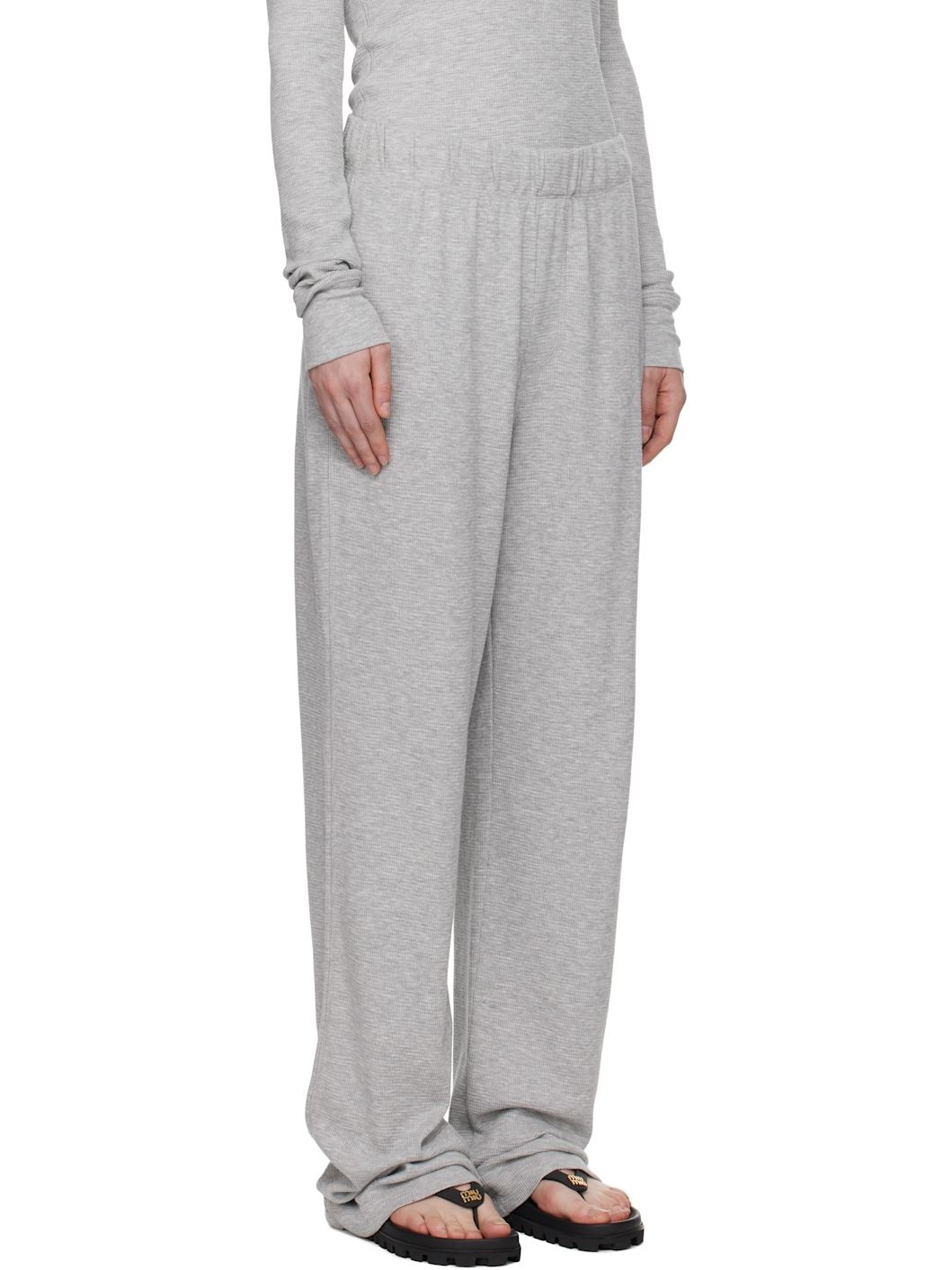 Gray Thermal Lounge Pants - 2