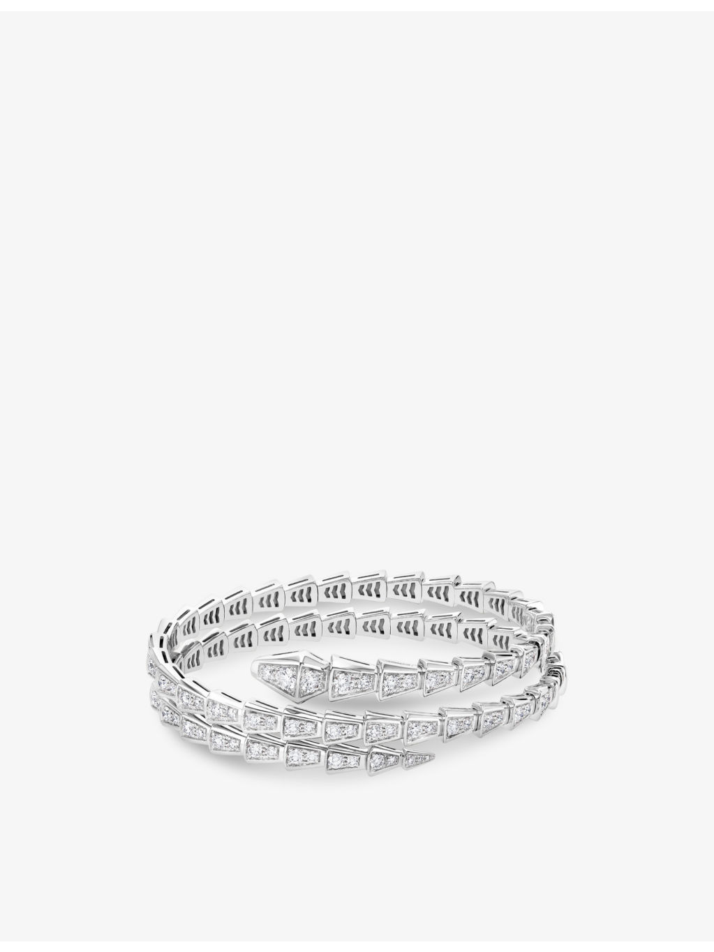 Serpenti Viper 18ct white-gold and 5.89ct brilliant-cut diamond bracelet - 3