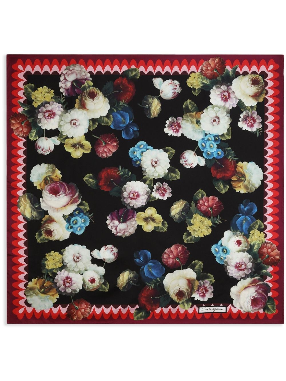 floral-print silk scarf - 1