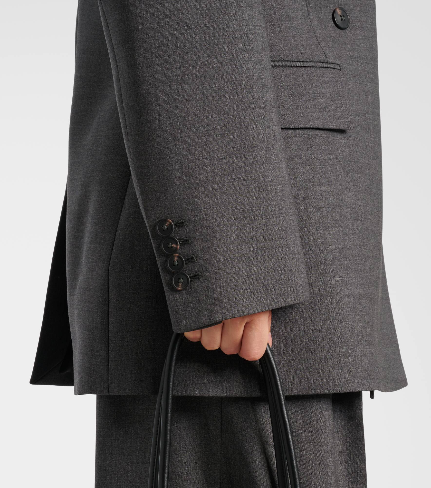 Hourglass double-breasted wool blazer - 6