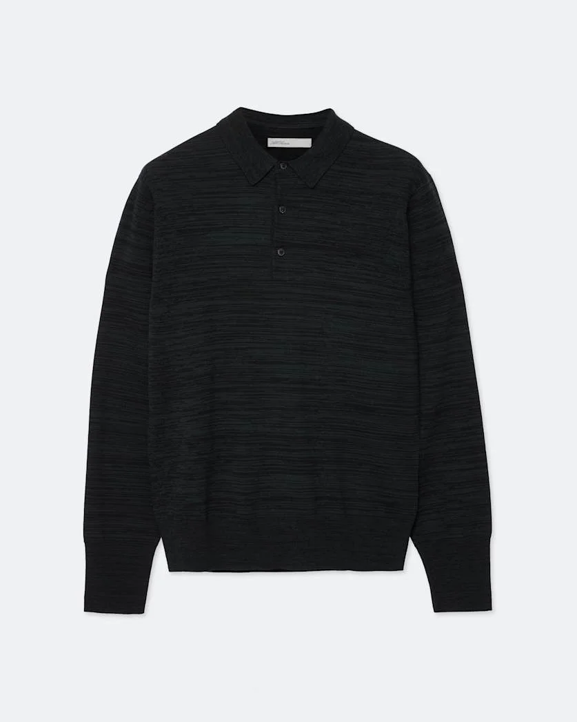 BETON MERINO WOOL KNITTED POLO SHIRT - 1