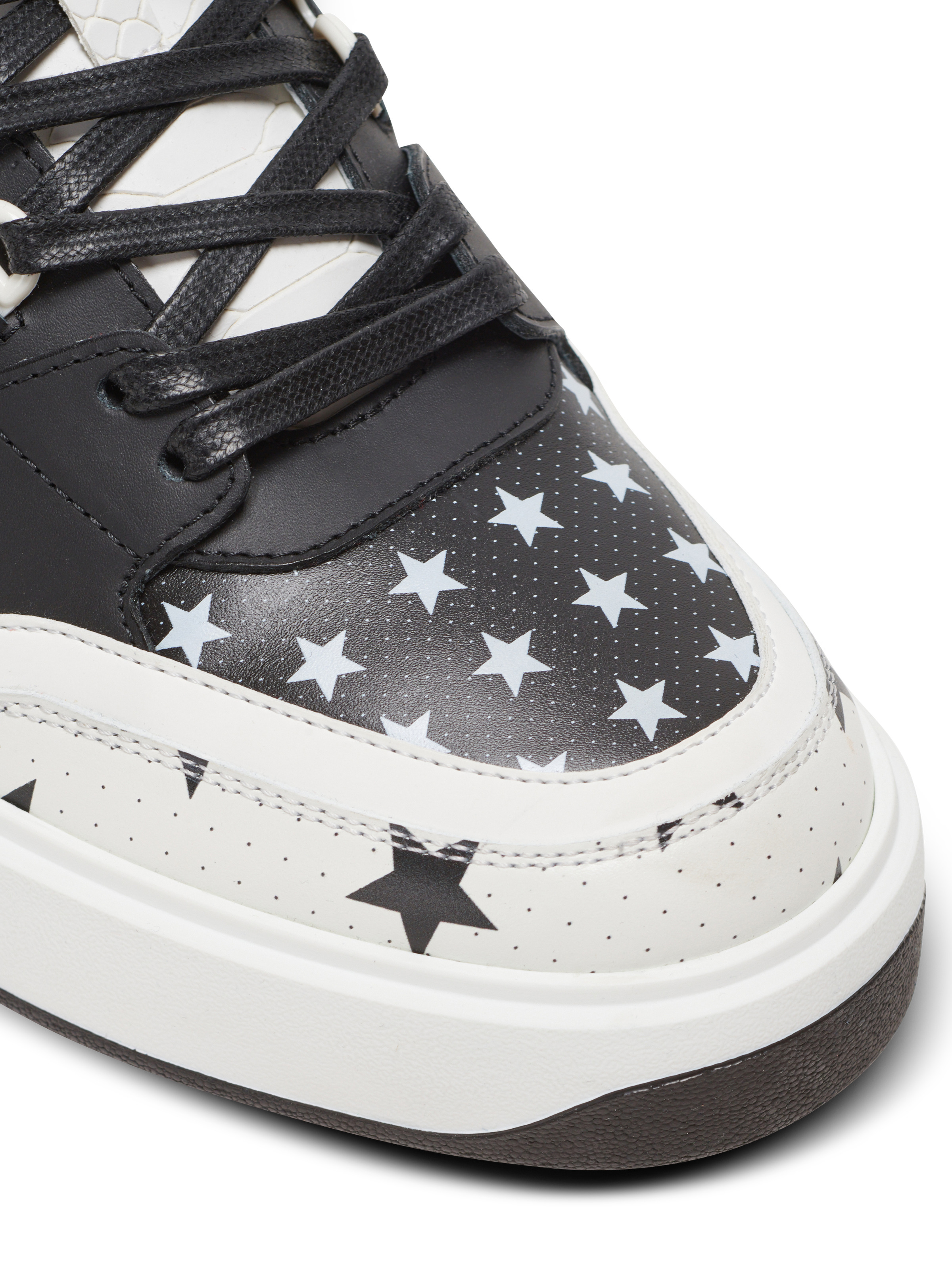 B-Court Mid Top star print leather trainers - 6