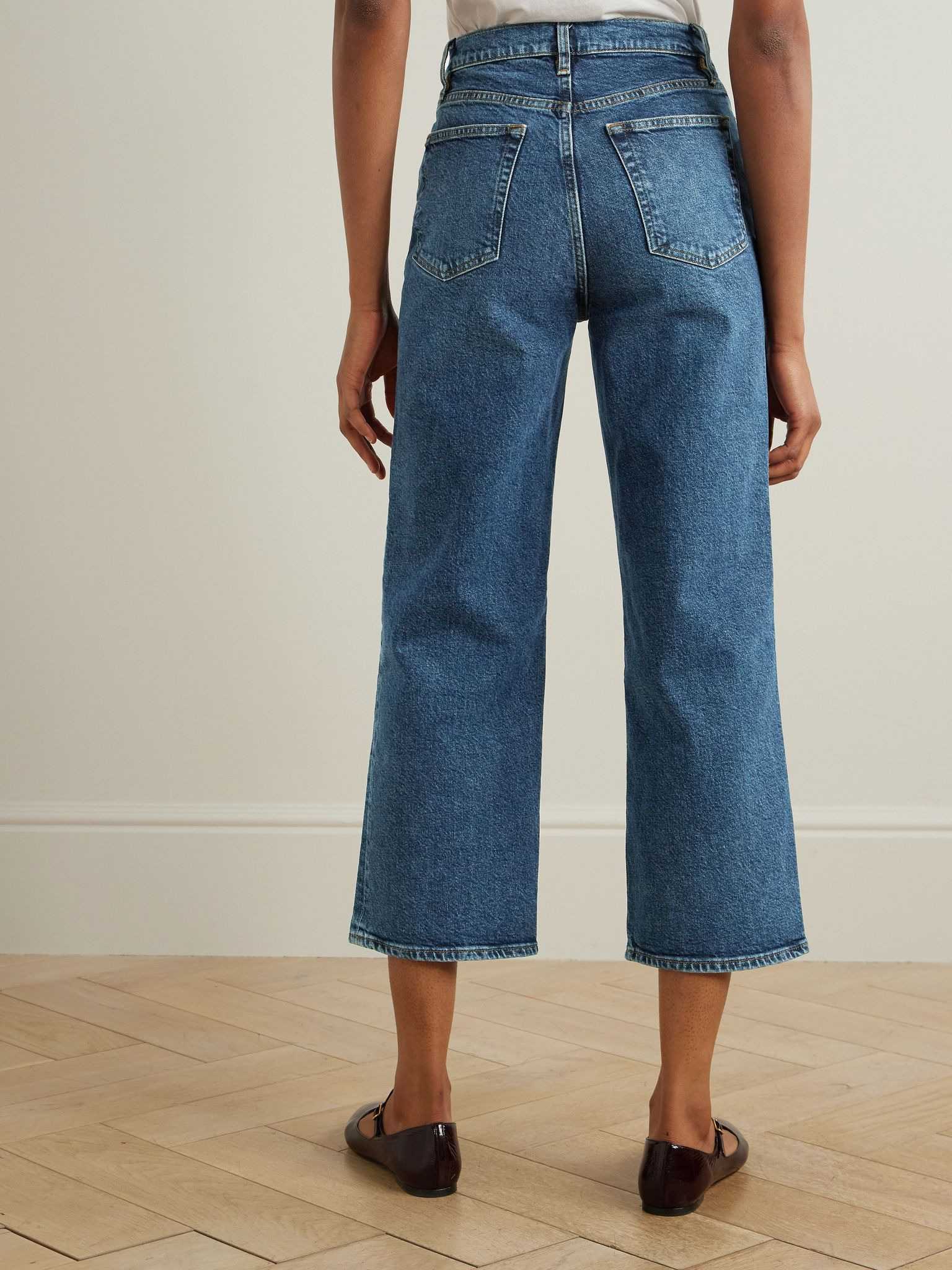 The Wide high-rise wide-leg jeans Dark denim - 4