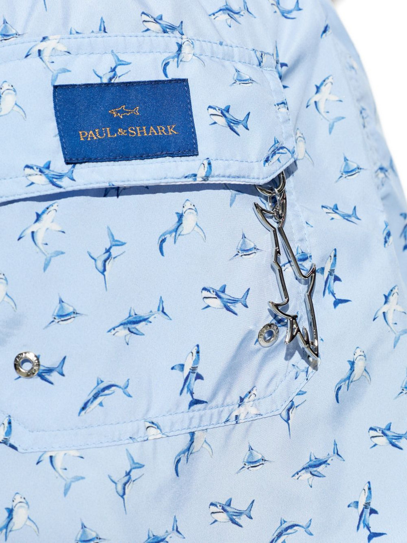 Paul & Shark shark-print swim shorts outlook