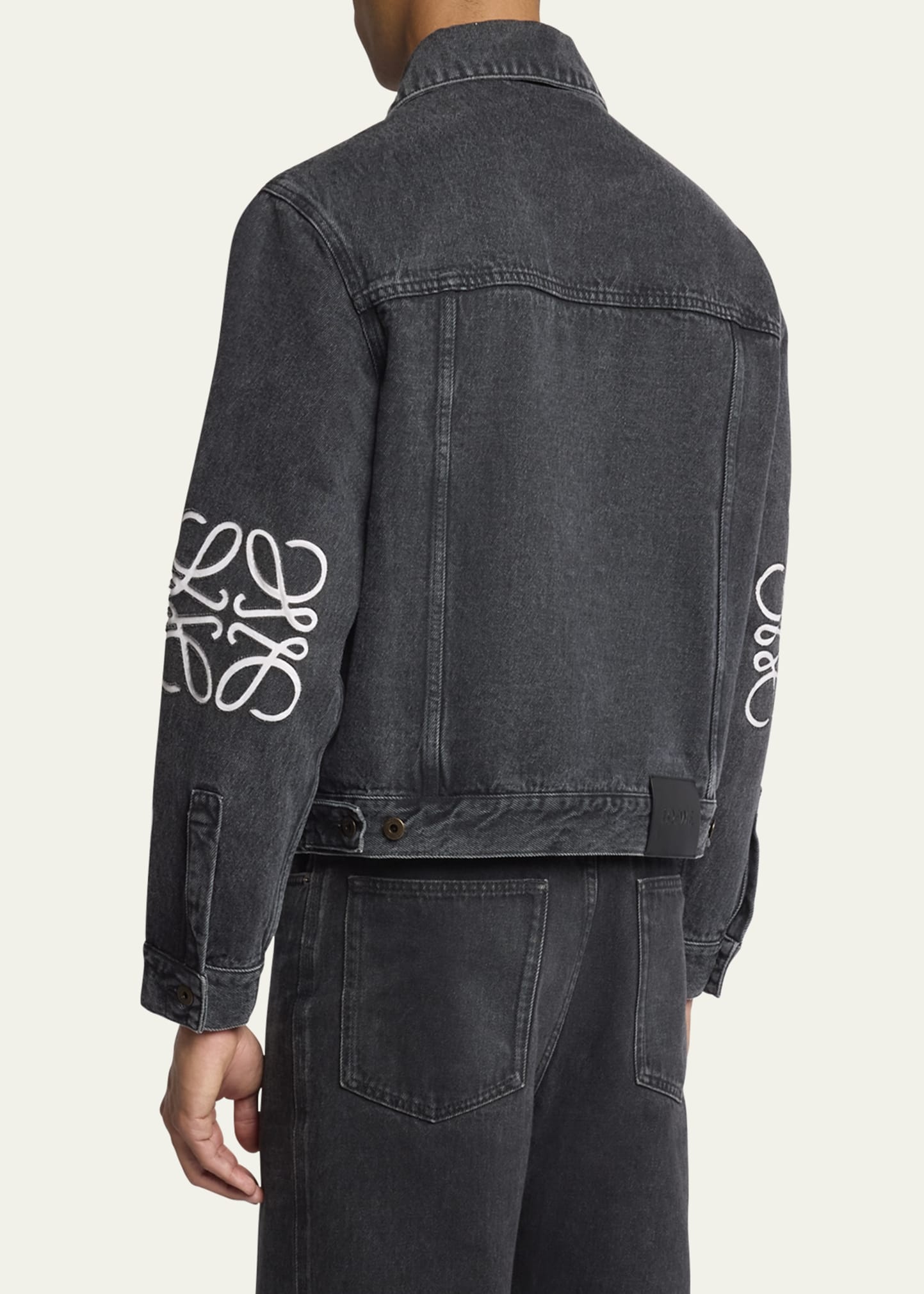 Men's Anagram Elbow Trucker Jacket - 3